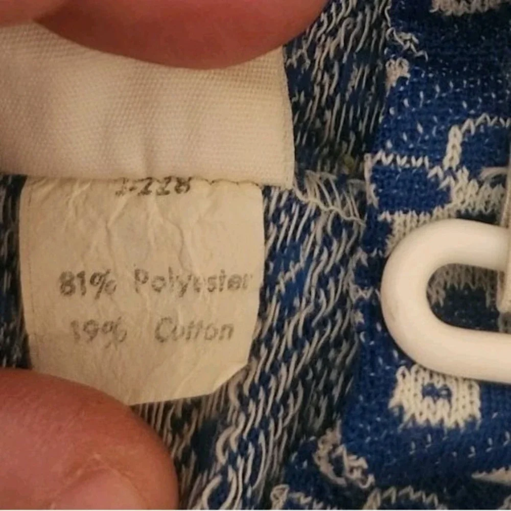 Vintage Carters‎ Belted Girls Blue White Floral Shorts Size 4T Retro